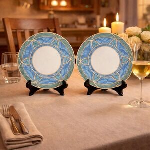 90s Vintage Set of 2 Victoria Beale Forbidden Fruit 9024 Saucers